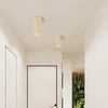 wabi sabi beige travertine cylinder ceiling lamp