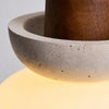 wabi sabi beige travertine frosted glass pendant light