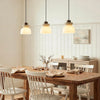 wabi sabi beige travertine frosted glass pendant light