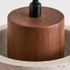 wabi sabi beige travertine frosted glass pendant light