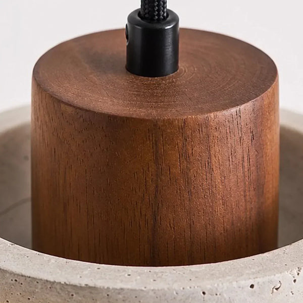 wabi sabi beige travertine frosted glass pendant light
