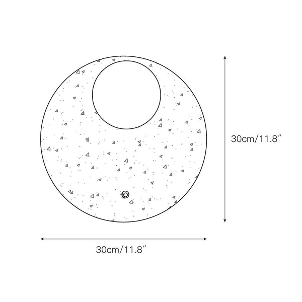 wabi sabi beige travertine glass round wall lamp