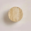 wabi sabi beige travertine round wall lamp