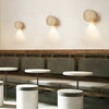 wabi sabi beige travertine round wall lamp