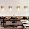 wabi sabi beige travertine round wall lamp