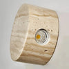 wabi sabi beige travertine round wall lamp
