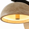 wabi sabi black travertine wood led wall sconce