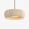 wabi sabi cream travertine stone led pendant light