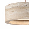 wabi sabi cream travertine stone led pendant light