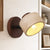 wabi sabi cylinder travertine wood wall light