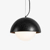wabi sabi round dome travertine pendant light