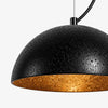 wabi sabi round dome travertine pendant light