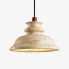 wabi sabi travertine bell pendant light
