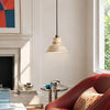 wabi sabi travertine bell pendant light