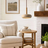 wabi sabi travertine disc pendant light