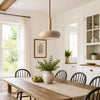 wabi sabi travertine disc pendant light