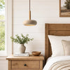 wabi sabi travertine disc pendant light