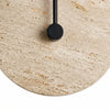 wabi sabi travertine disc wall sconce matte black