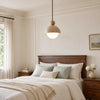 wabi sabi travertine dome pendant light