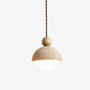 wabi sabi travertine dome pendant light