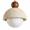 wabi sabi travertine dome pendant light