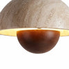 wabi sabi travertine half dome pendant light