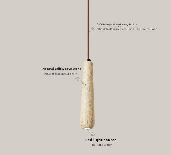 wabi sabi yellow travertine white oak chandelier