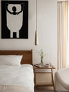 wabi sabi yellow travertine white oak chandelier