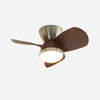 walnut brushed metal abs ceiling fan led light