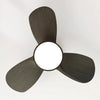 walnut brushed metal abs ceiling fan led light