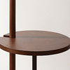 walnut cement shelf floor lamp