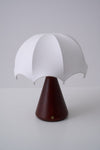 walnut silk umbrella cordless led table lamp