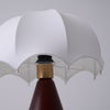 walnut silk umbrella cordless led table lamp