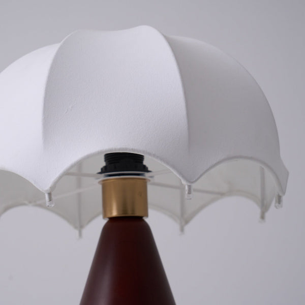 walnut silk umbrella cordless led table lamp