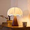 walnut silk umbrella cordless led table lamp