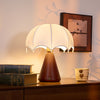 walnut silk umbrella cordless led table lamp