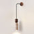 walnut yellow travertine cylinder wall sconce