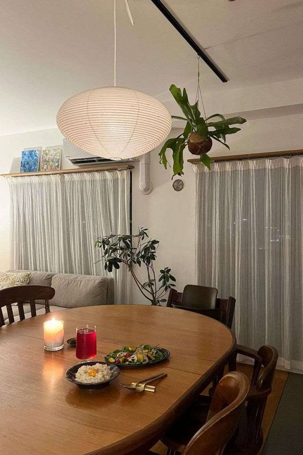 washi paper pendant light white for dining room bedroom