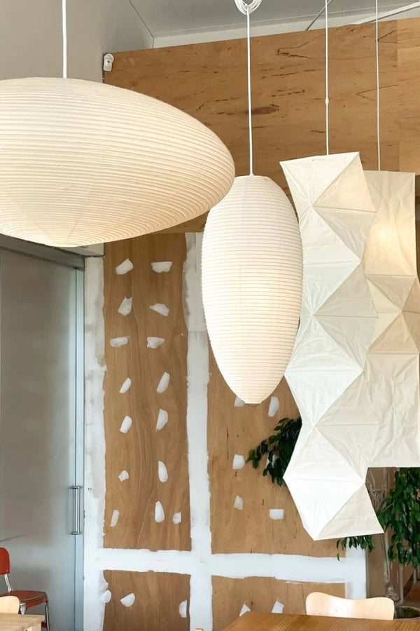 washi paper pendant light white for dining room bedroom