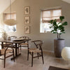washi paper pendant light white for dining room bedroom