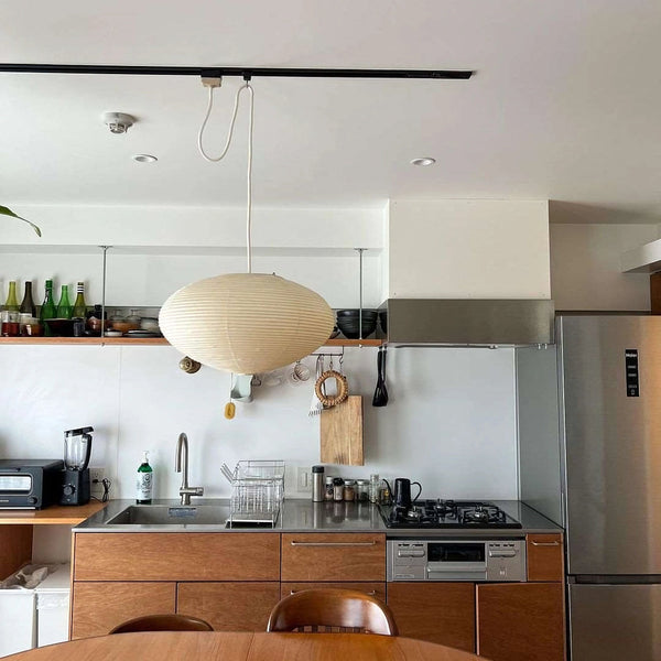 washi paper pendant light white for dining room bedroom