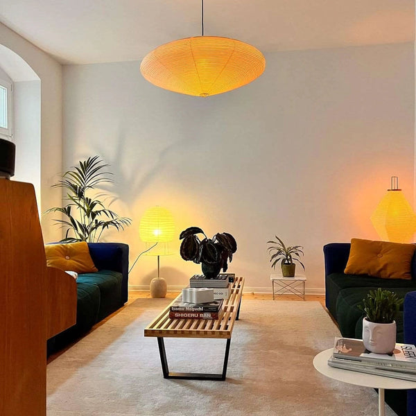 washi paper pendant light white for dining room bedroom