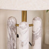 white marble column silk table lamp