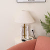 white marble column silk table lamp
