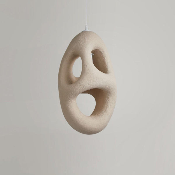 white polystyrene double shell pendant light dining room bedroom