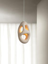 white polystyrene double shell pendant light dining room bedroom