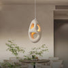 white polystyrene double shell pendant light dining room bedroom