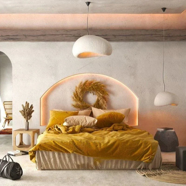 white resin cloud dome pendant lamp