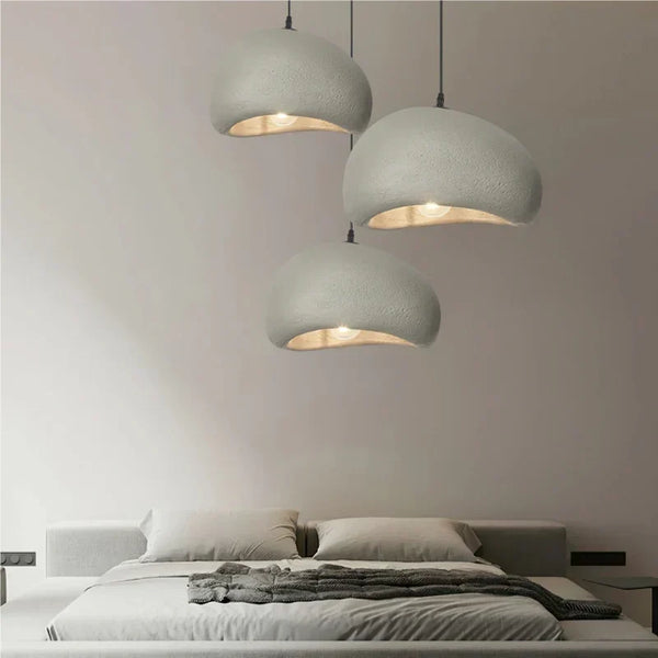 white resin cloud dome pendant lamp