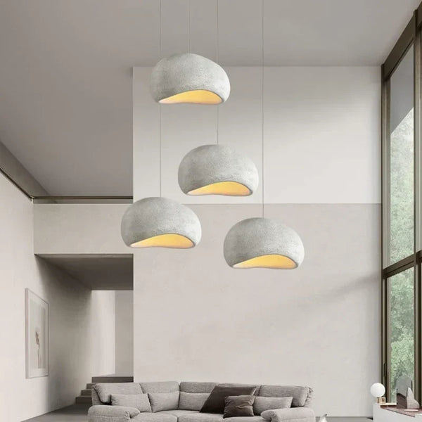 white resin cloud dome pendant lamp